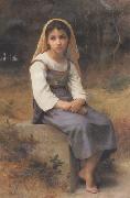 Adolphe William Bouguereau Meditation (mk26) oil on canvas